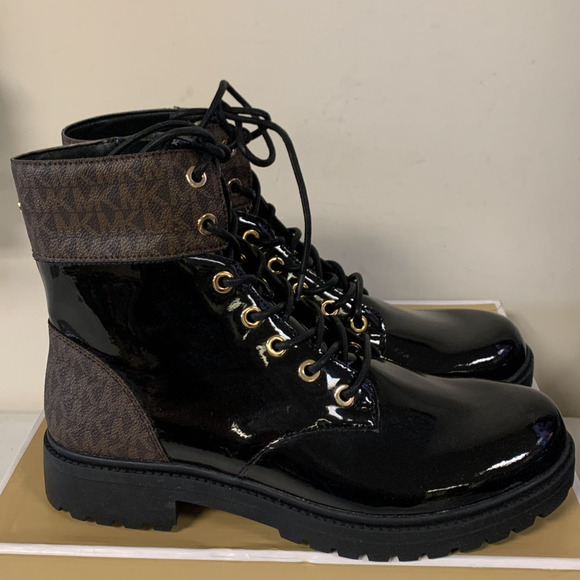 Michael Kors Women's SIZE 9.5 M Alistair Lace-Up Lug Sole Combat Booties… - Picture 4 of 9